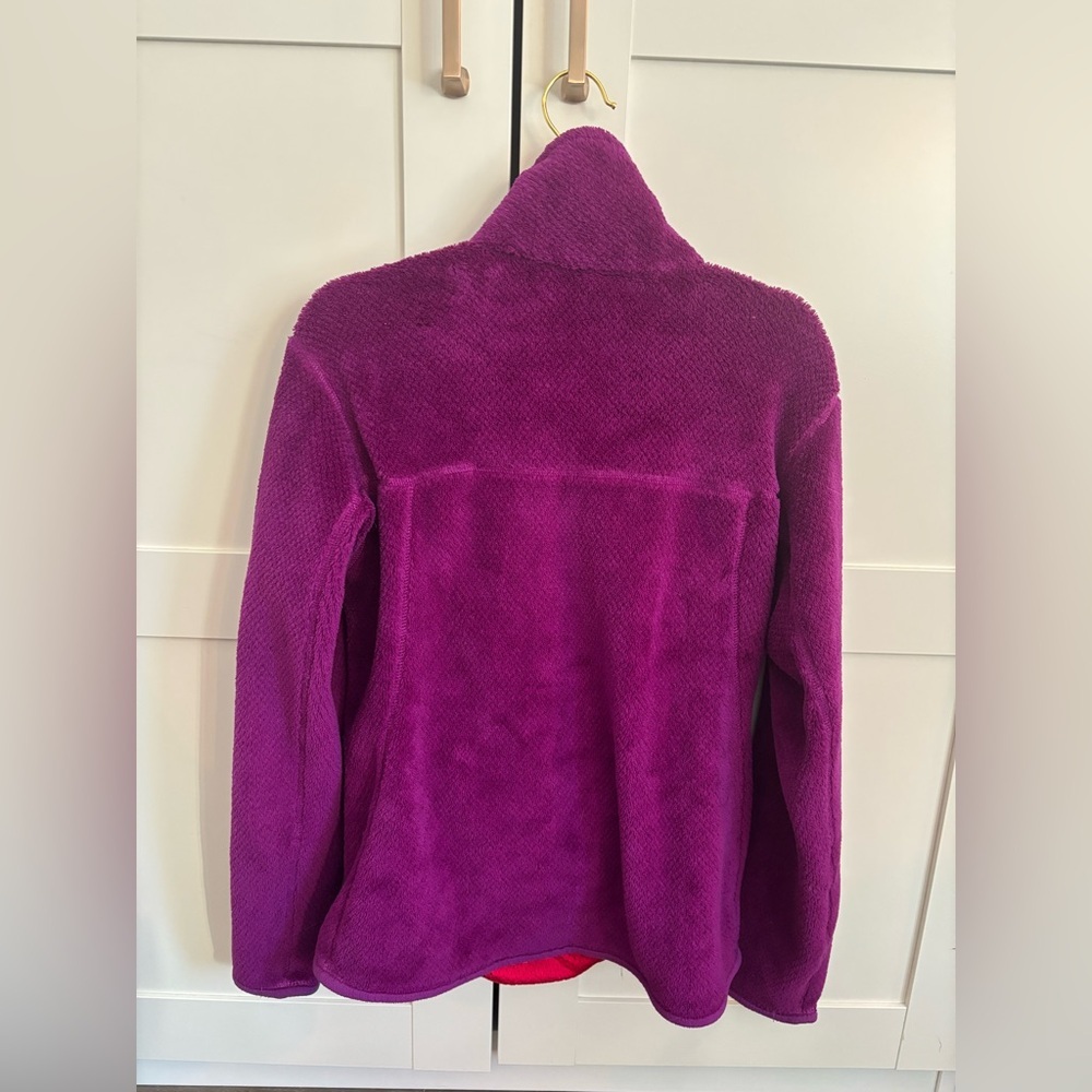 Patagonia Women's Bright Purple Snap Button Pullover Sweater Medium Cabincore - Picture 3 of 3